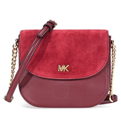 michael kors suede saddle bag